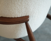 IB Kofod-Larsen Style Modern Lounge Chairs in Walnut & Bouclé, C. 1950s