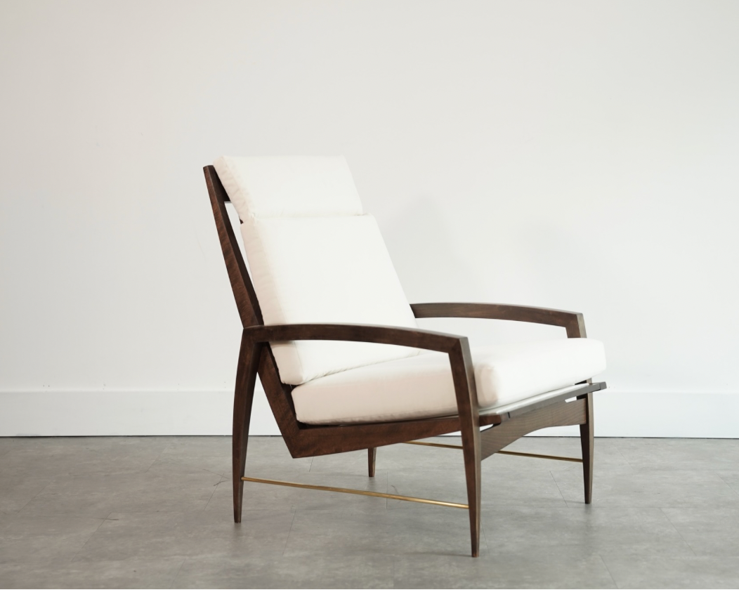 Highback Lounge Chairs by Dan Johnson in Velvet, C. 1950s