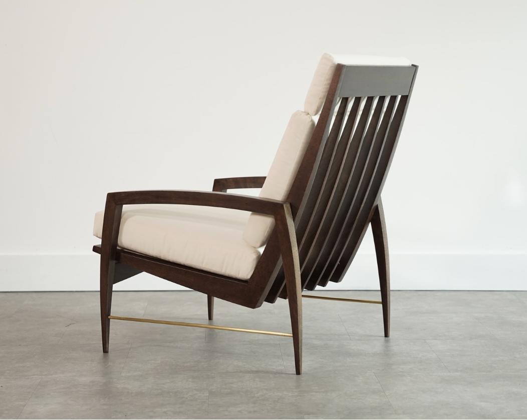 Highback Lounge Chairs by Dan Johnson in Velvet, C. 1950s