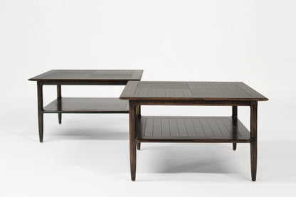 Set of Mid-Century Oak Coffee Tables in Espresso, C. 1950s