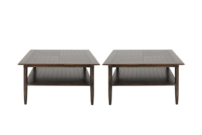 Set of Mid-Century Oak Coffee Tables in Espresso, C. 1950s