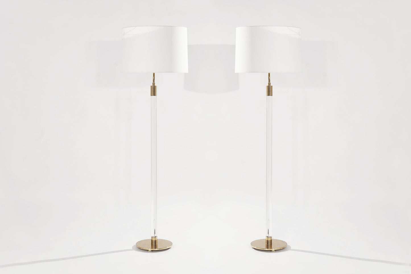Glass Rod Floor Lamps by Hansen Lighting Co. New York, 1970s