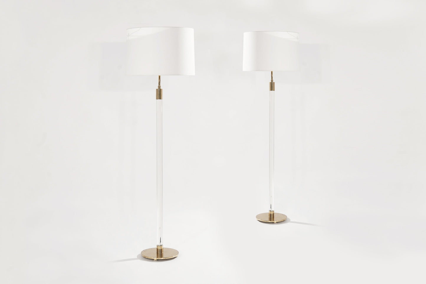 Glass Rod Floor Lamps by Hansen Lighting Co. New York, 1970s