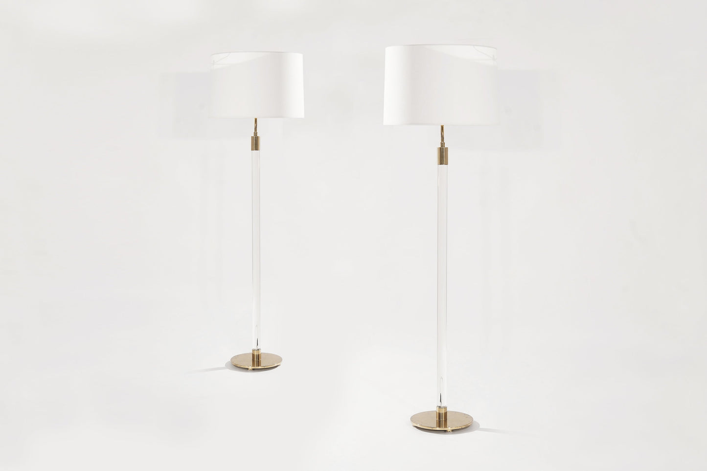 Glass Rod Floor Lamps by Hansen Lighting Co. New York, 1970s