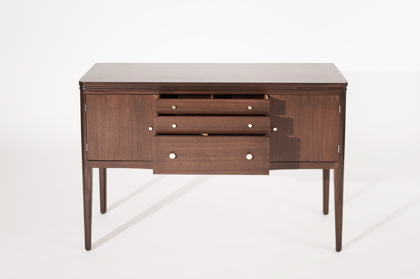 Mid Century Entry Console Table in Mahogany, C. 1950s