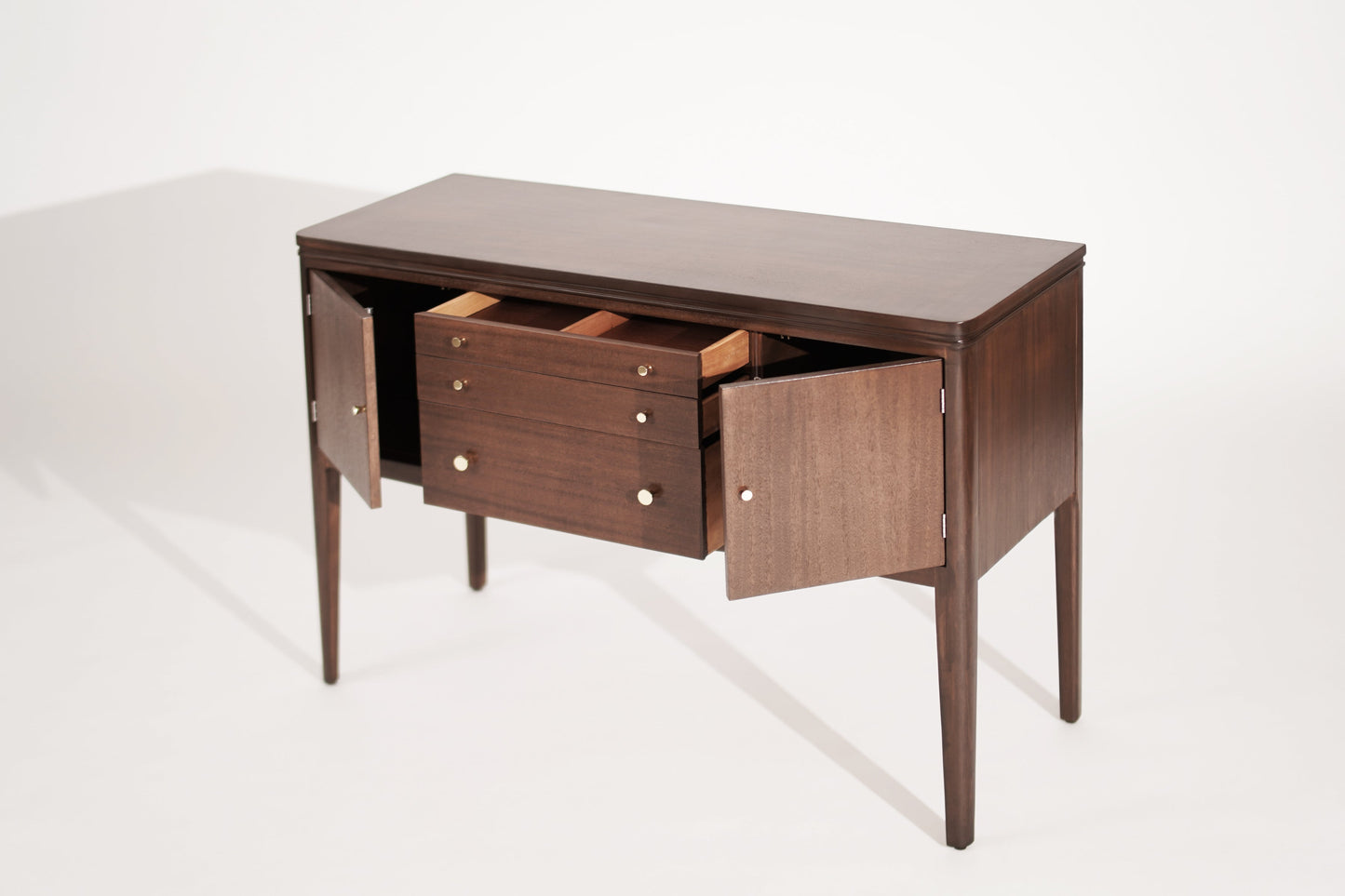 Mid Century Entry Console Table in Mahogany, C. 1950s