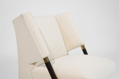 Set of Lounge Chairs by Karpen of California in Mohair, C. 1950s
