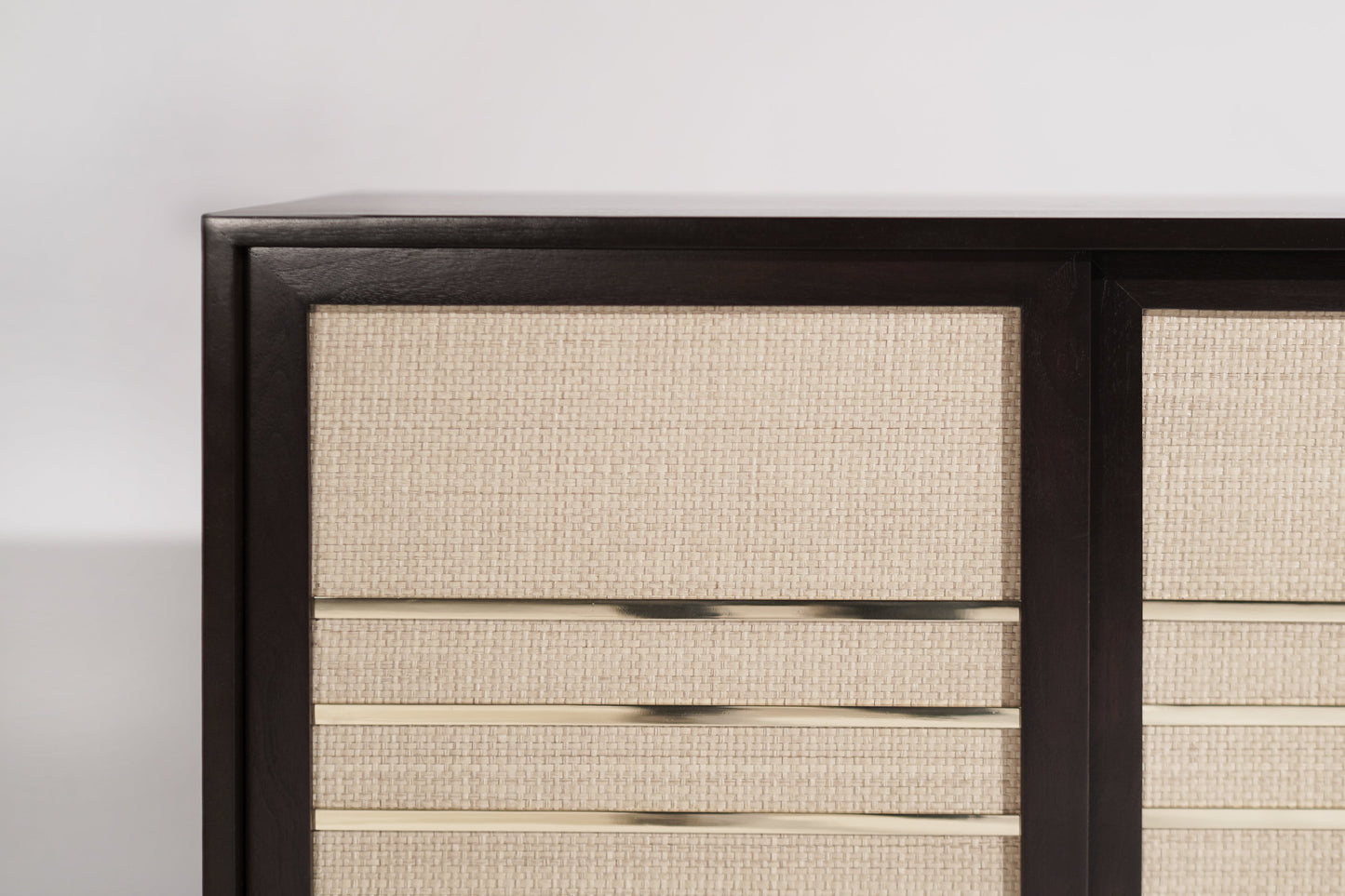 Mid-Century Brass and Walnut Credenza, C. 1950s