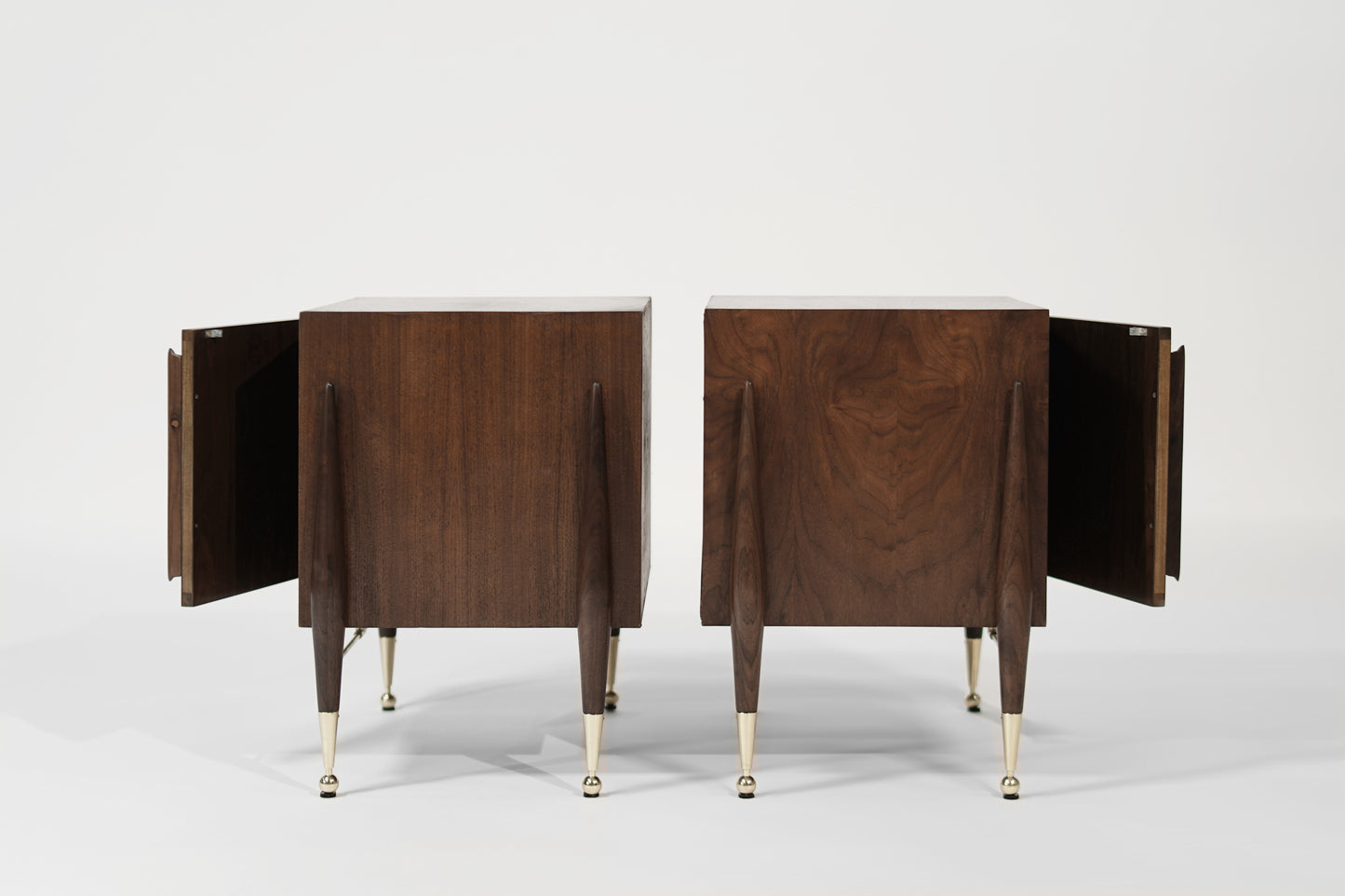 Walnut and Brass End Table by Kent Coffey, C. 1950s