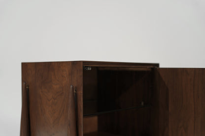 Walnut and Brass End Table by Kent Coffey, C. 1950s