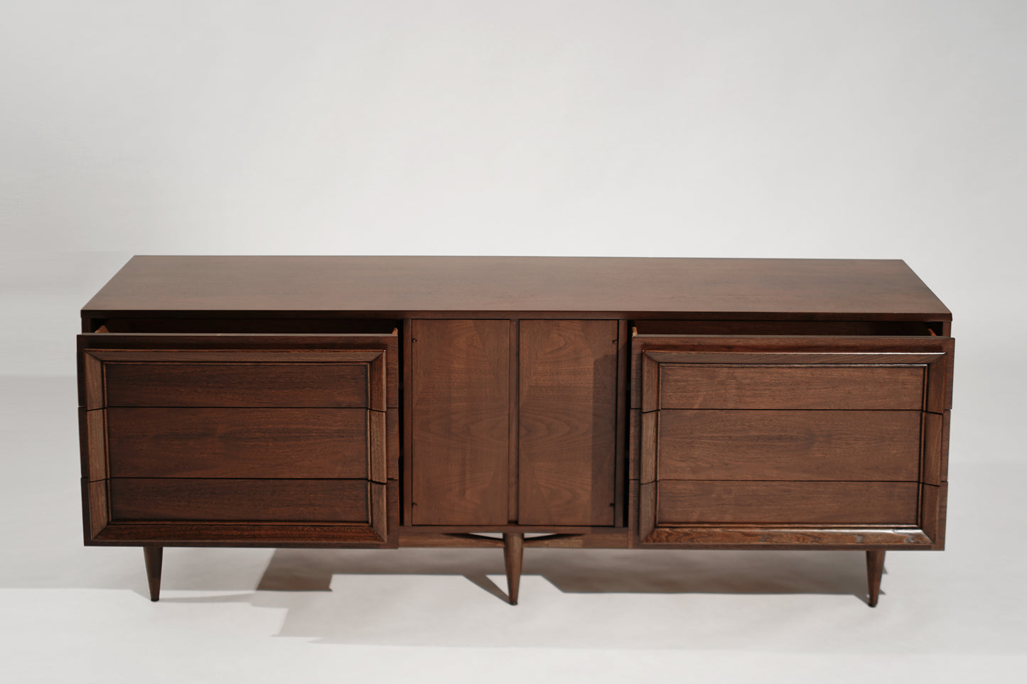 Mid-Century Modern Walnut Credenza, C. 1950s