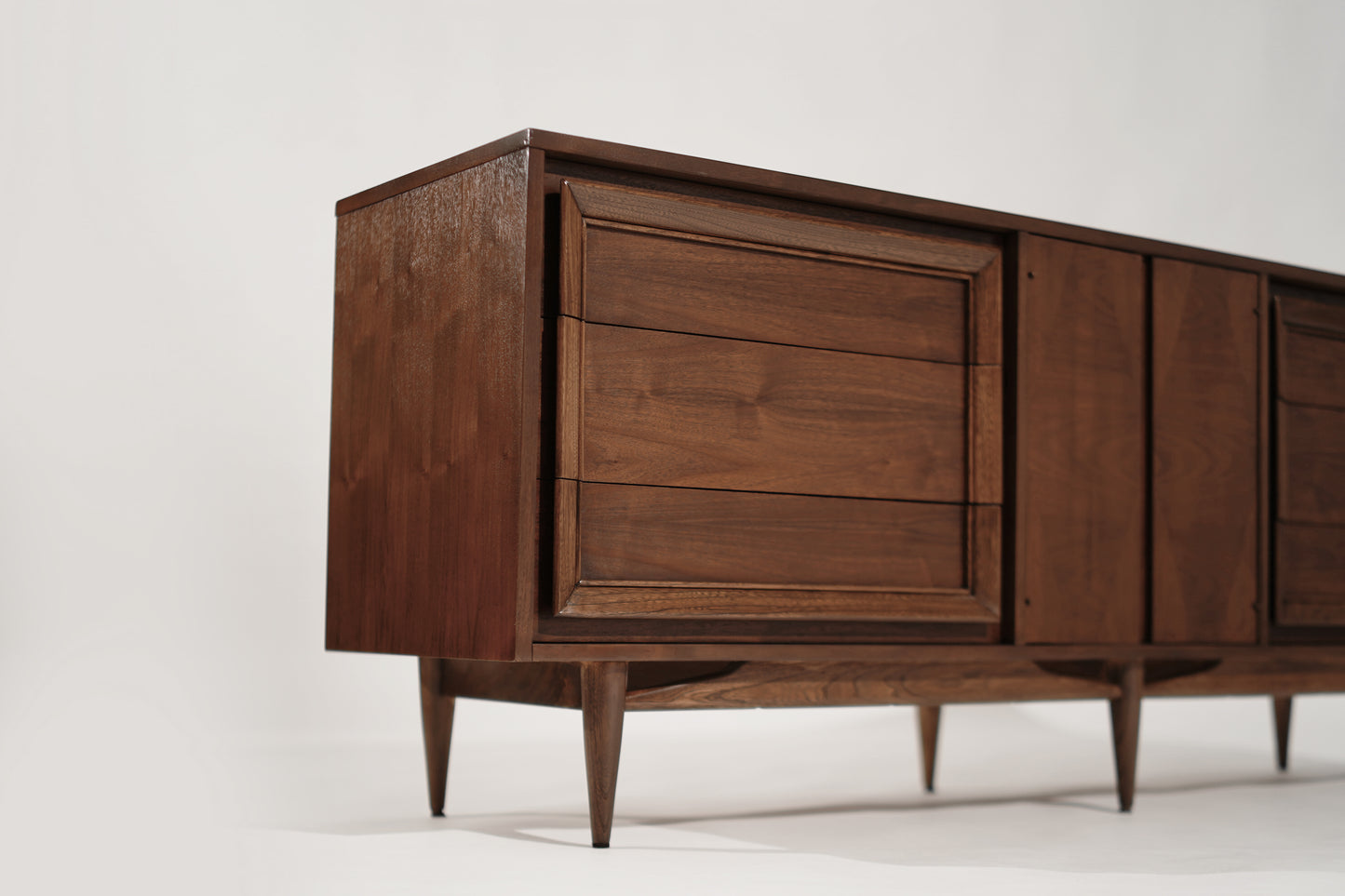 Mid-Century Modern Walnut Credenza, C. 1950s