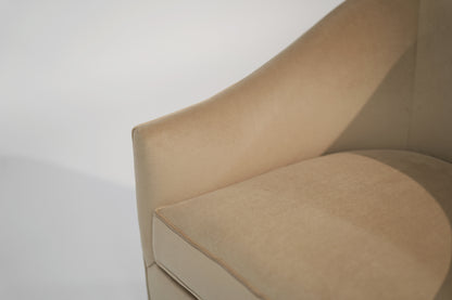 Milo Baughman Swivel Chais on Bronze Supports, C. 1970s