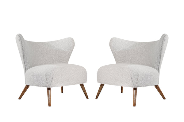 Scandinavian Modern Wingback Lounges, Denmark, C. 1950s