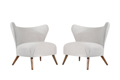 Scandinavian Modern Wingback Lounges, Denmark, C. 1950s