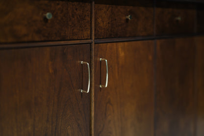 Milo Baughman for Directional Walnut Burl Credenza, C. 1960s