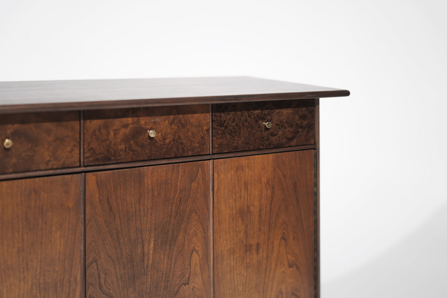 Milo Baughman for Directional Walnut Burl Credenza, C. 1960s