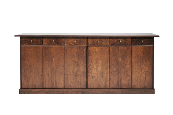Milo Baughman for Directional Walnut Burl Credenza, C. 1960s
