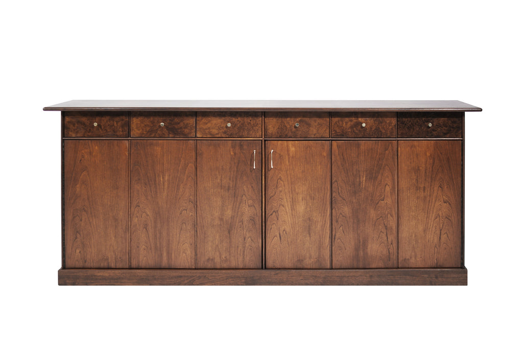 Milo Baughman for Directional Walnut Burl Credenza, C. 1960s