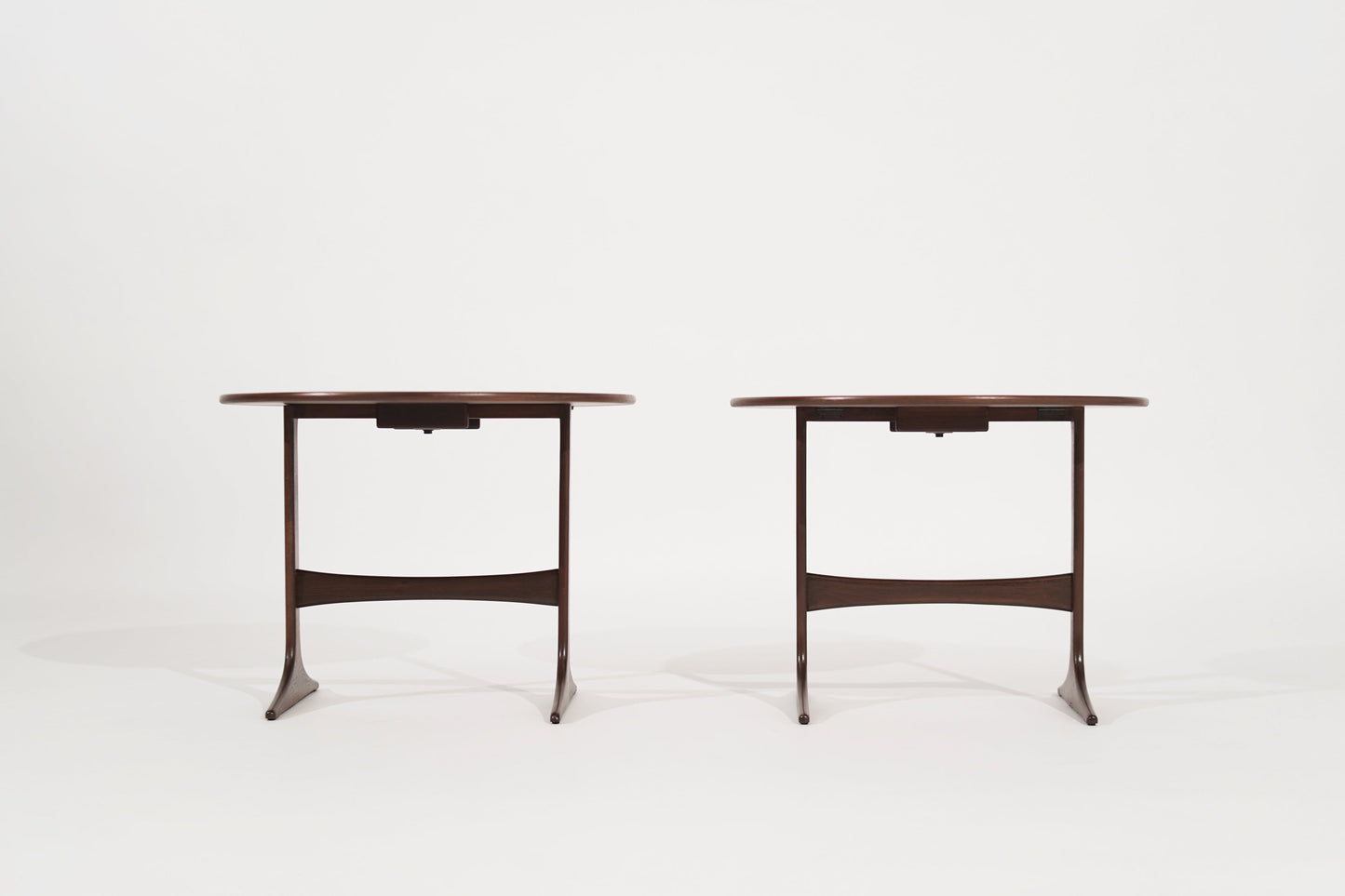 Walnut End Tables by Sven Engstrom & Gunnar Myrstrand, Sweden, circa 1960s