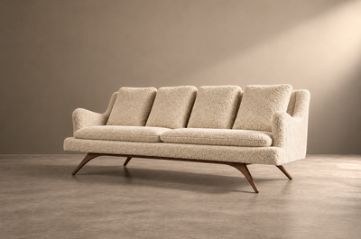 Venetian Sofa by Vladimir Kagan in Shearling, C. 1950s