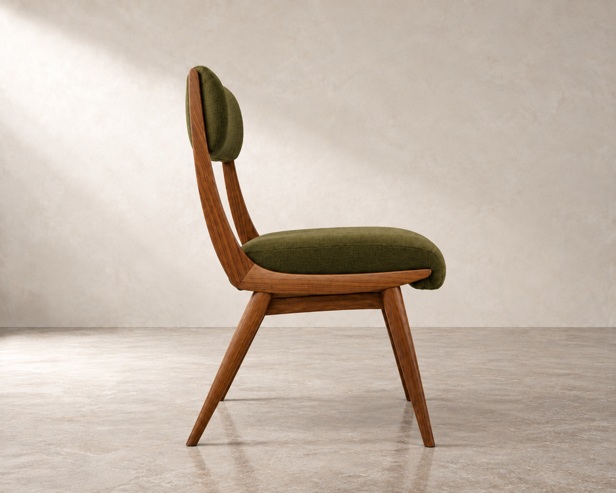 Low Back Parisiano Dining Chair in Natural Walnut