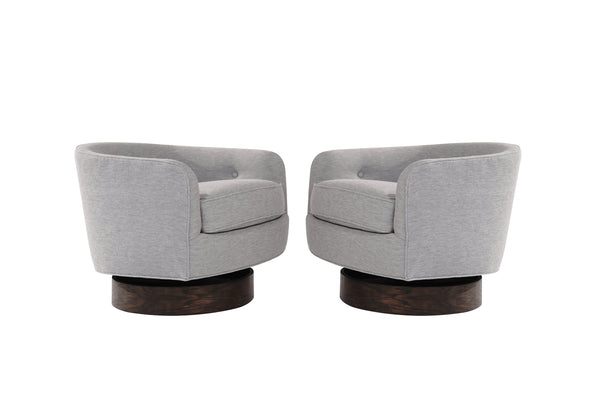 Set of Swivel Tilt Lounge Chairs by Milo Baughman, C. 1960s