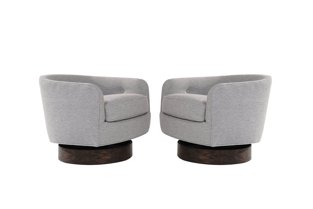 Set of Swivel Tilt Lounge Chairs by Milo Baughman, C. 1960s