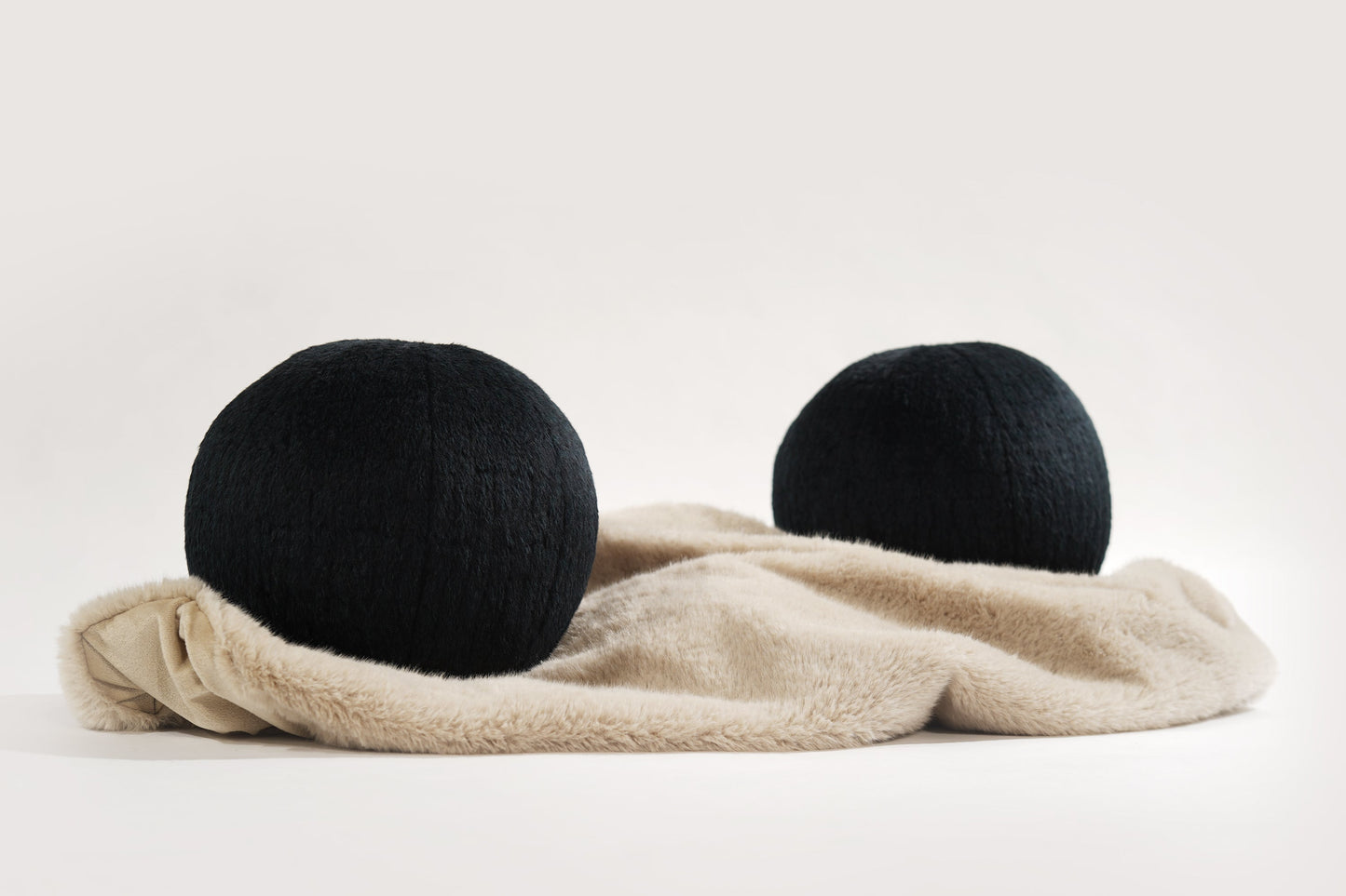 Orb Accent Pillow in Navy Blue Alpaca by Holly Hunt