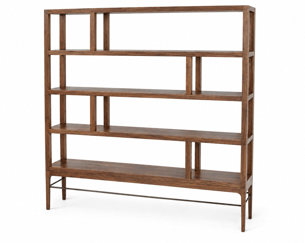 Linear Bookcase in Natural Walnut