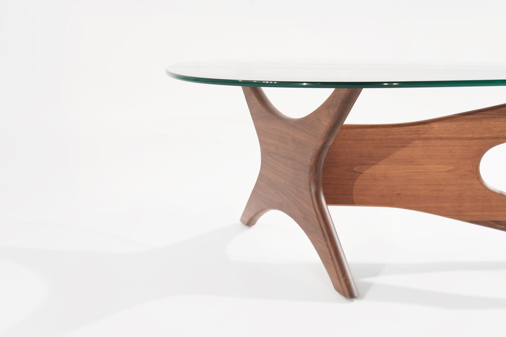Asymmetrical Walnut Cocktail Table by Adrian Pearsall, C. 1950s