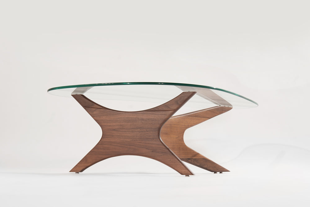 Asymmetrical Walnut Cocktail Table by Adrian Pearsall, C. 1950s