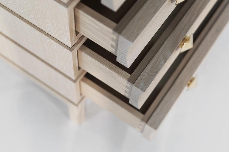Stacked Chests of Drawers in Limed Oak