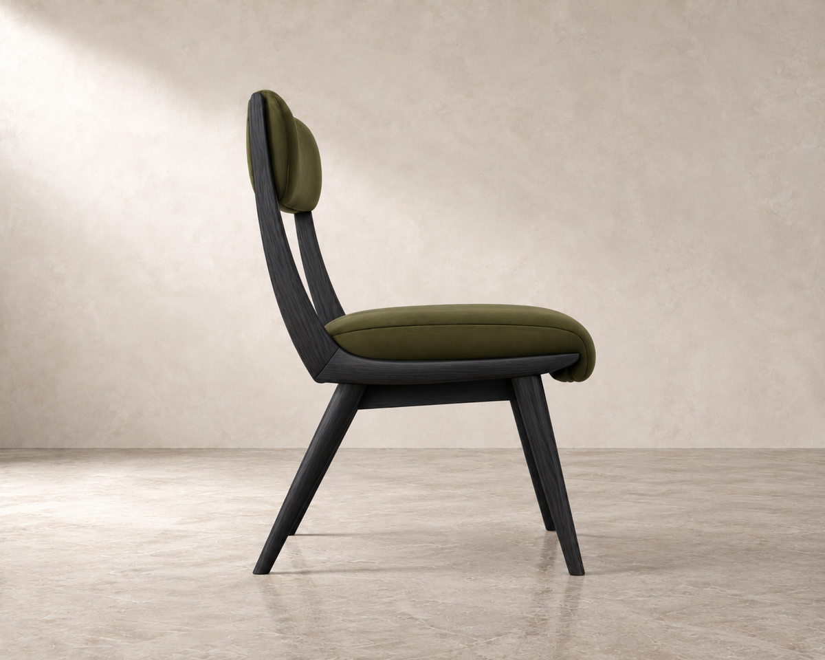 Low Back Parisiano Dining Chair in Blackout Oak