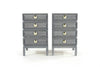 Stacked Nightstands in Grey Ceruse