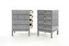 Stacked Nightstands in Grey Ceruse
