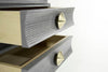 Stacked Nightstands in Grey Ceruse