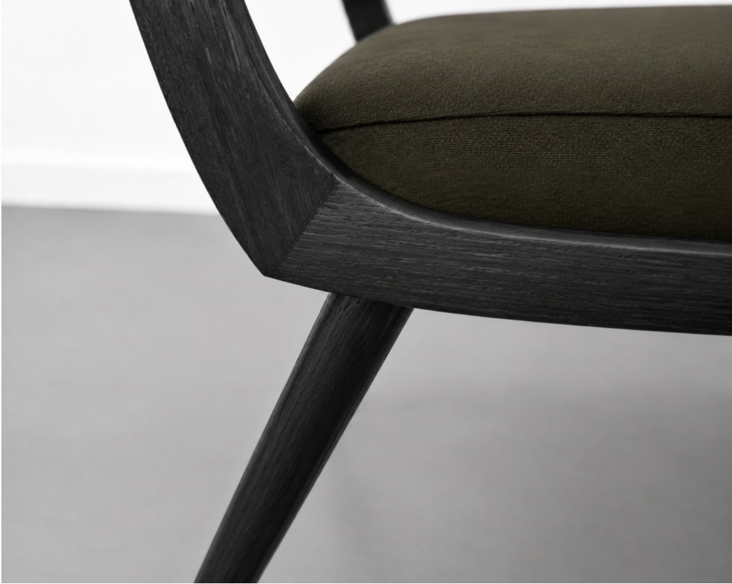 Low Back Parisiano Dining Chair in Blackout Oak
