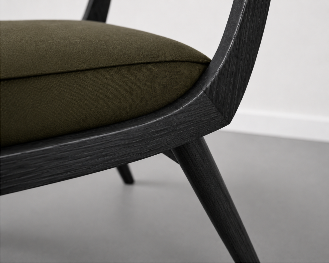 Low Back Parisiano Dining Chair in Blackout Oak
