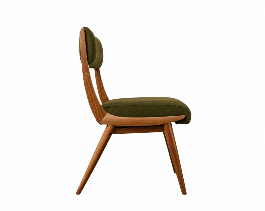 Low Back Parisiano Dining Chair in Natural Walnut