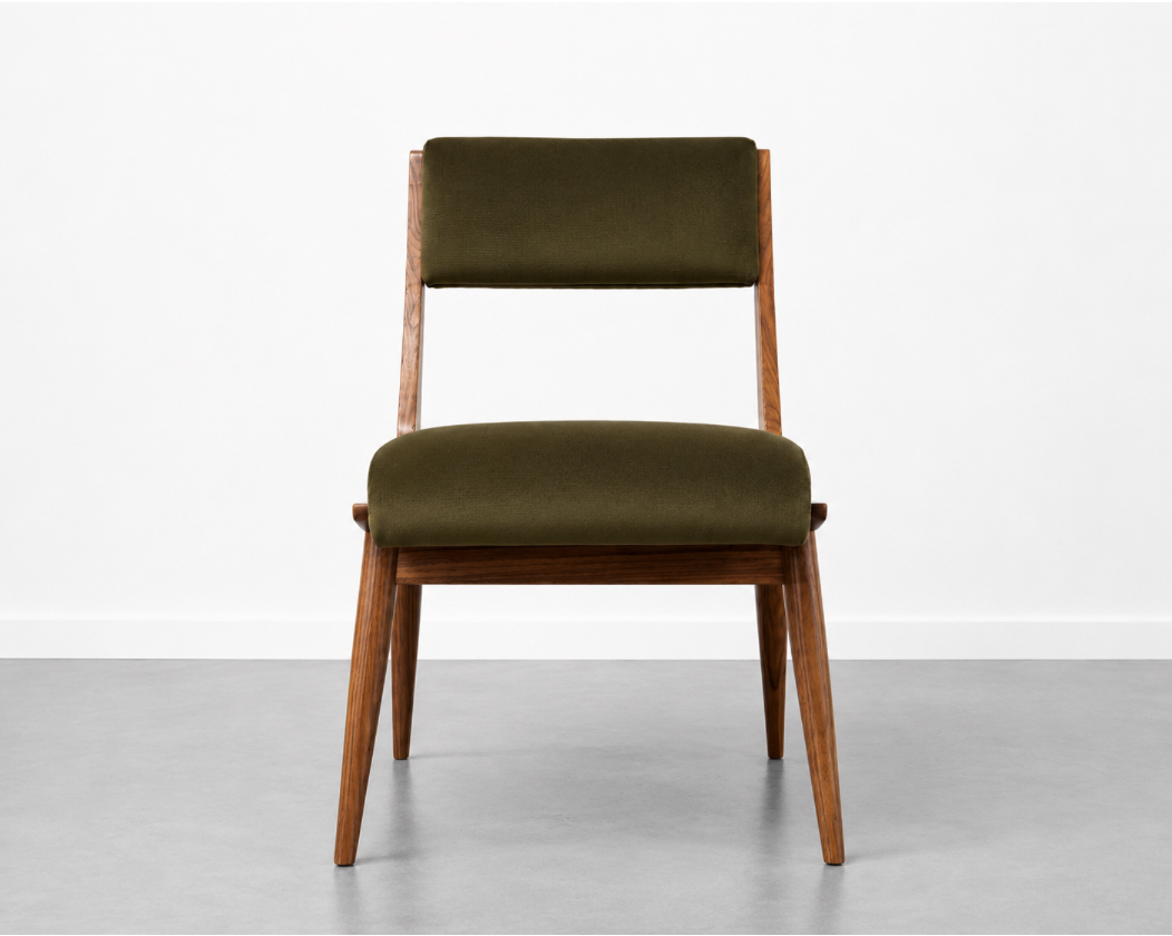Low Back Parisiano Dining Chair in Natural Walnut