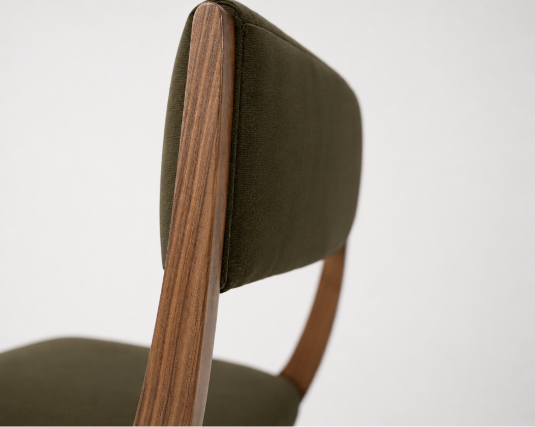 Low Back Parisiano Dining Chair in Natural Walnut