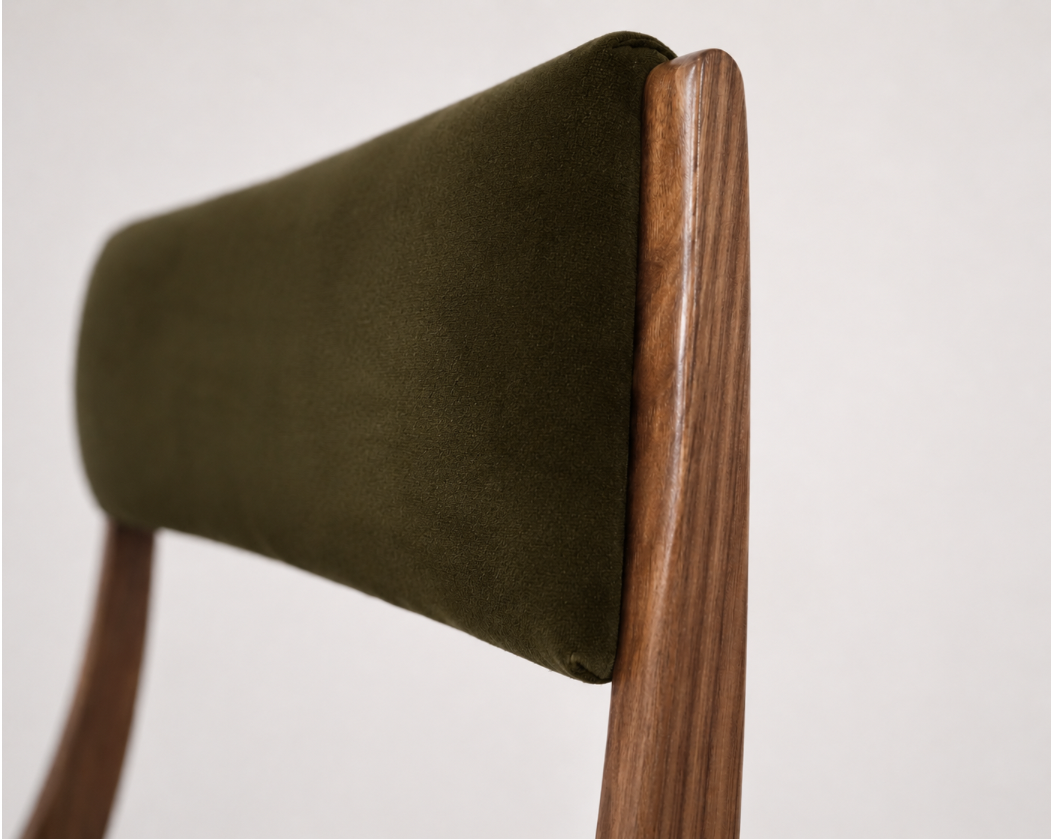 Low Back Parisiano Dining Chair in Natural Walnut
