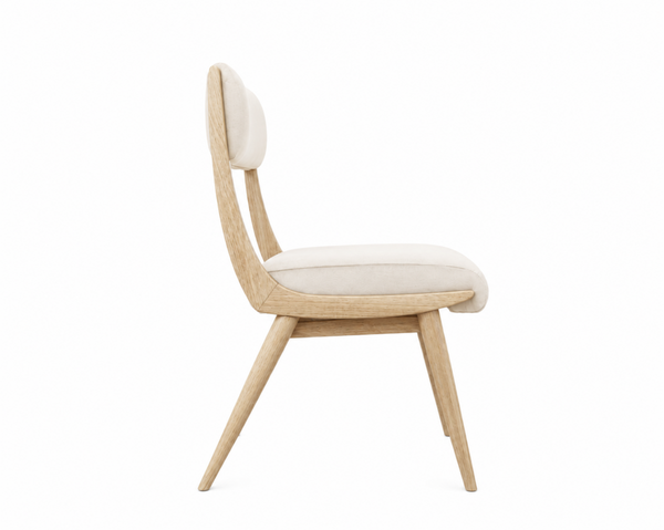 Low Back Parisiano Dining Chair in White Oak