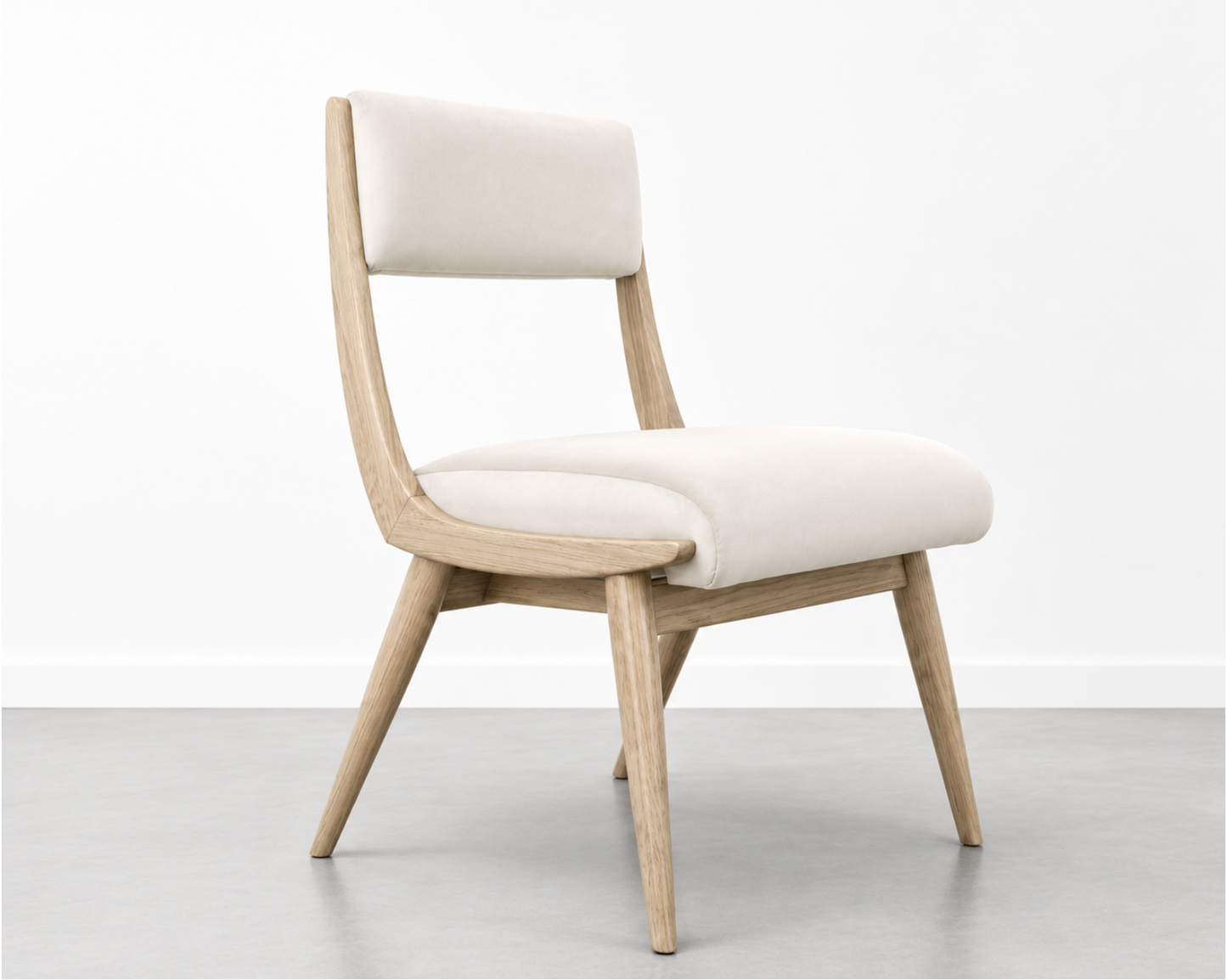 Low Back Parisiano Dining Chair in White Oak