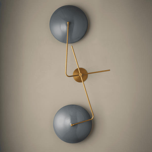 Pianeta Wall Sconce (Slate, Natural Brass)
