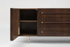 T.H. Robsjohn-Gibbings Credenza in Walnut and Brass, C. 1950s