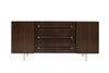 T.H. Robsjohn-Gibbings Credenza in Walnut and Brass, C. 1950s