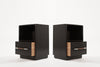 Dark Walnut Nightstands by T.H. Robsjohn-Gibbings, 1950s