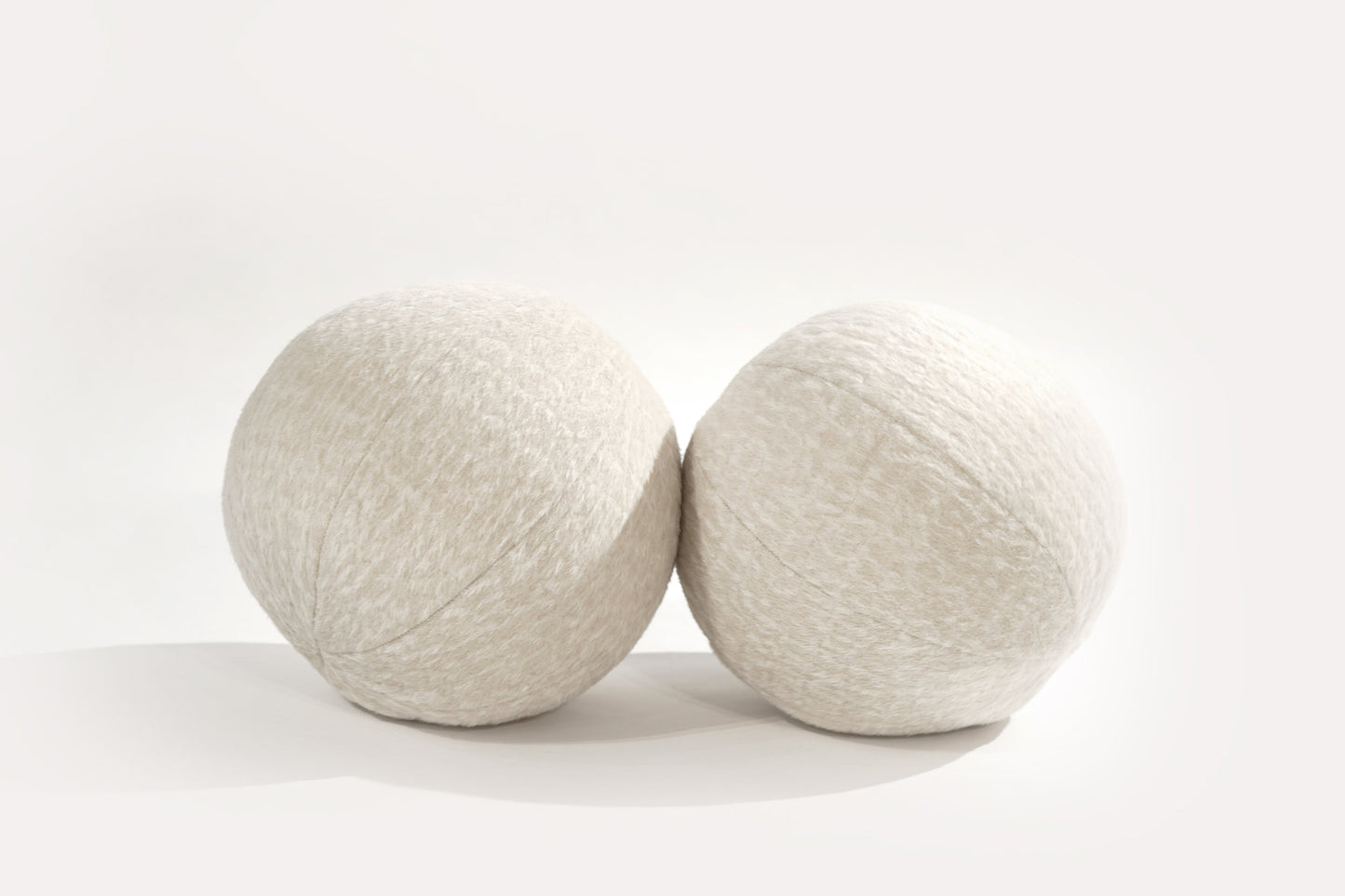 Orb Accent Pillow in Ivory Cream Alpaca by Holly Hunt
